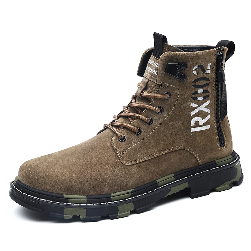 Мужские ботинки Новые весенние ботильоны Зимняя обувь из натуральной кожи