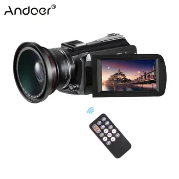 

Andoer AC5 4K UHD 24MP Digital Video Camera Camcorder Recorder DV With 2pcs Lithium Batteries + 0.39X Wide Angle Lens+Lens Hood