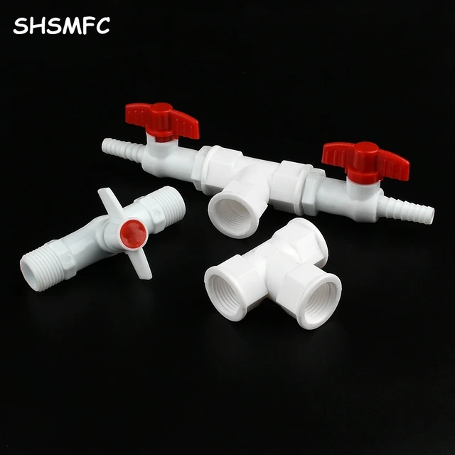 1Set Műanyag Háromirányú Pagoda Golyószelep Három Kimeneti Golyó Szelep 20 Mm -Es Pvc Cső A Tömlőkapcsoló 10 Dupla Vízelvezető Csatlakozóhoz