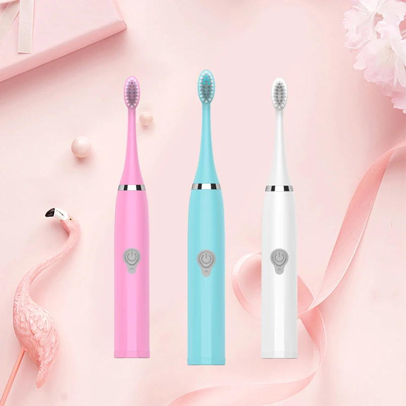 New Adults Electric Toothbrush IPX7 Waterproof Sonic Toothbrush 3 Soft Toothbrush Heads Oral Care Sonic Brush