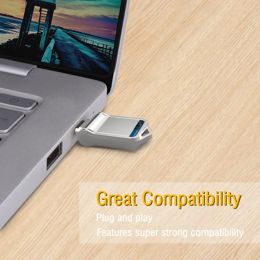 Topesel-mini flash drive tipo c ultra dual