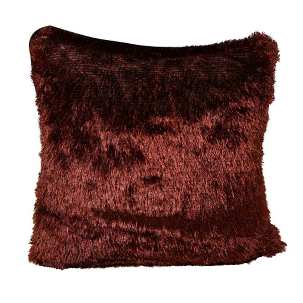43x43 см мягкий плюшевый сплошной цвет наволочка Подушка Чехол Декор для домашнего дивана