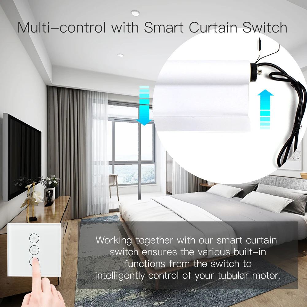 Electric Roller Blind Google Home Tubular Motor Roller Blinds