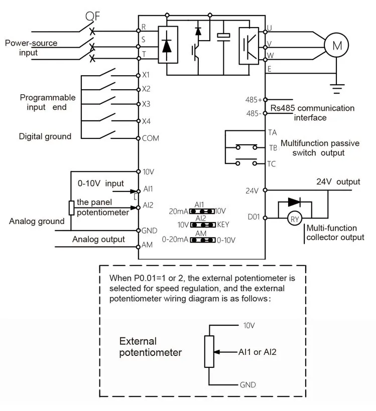 WK310 повышающий преобразователь частоты однофазный 220V трехфазного 380 В VFD частотно регулируемый привод inverter7.5KW/11KW для мотора