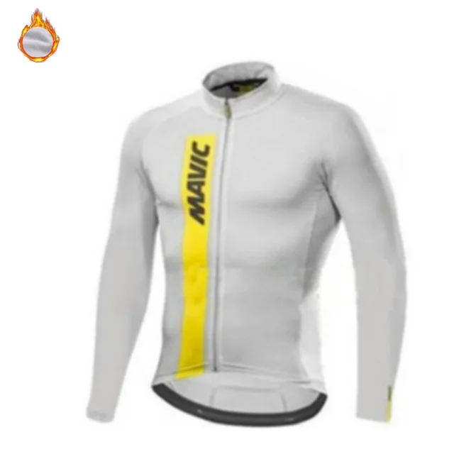 Mavic Pro team зимний термальный флисовый комплект с длинным рукавом для велоспорта, комплект для горного велосипеда, Майо Ropa Ciclismo, велосипедная одежда, униформа - Цвет: long jersey 3