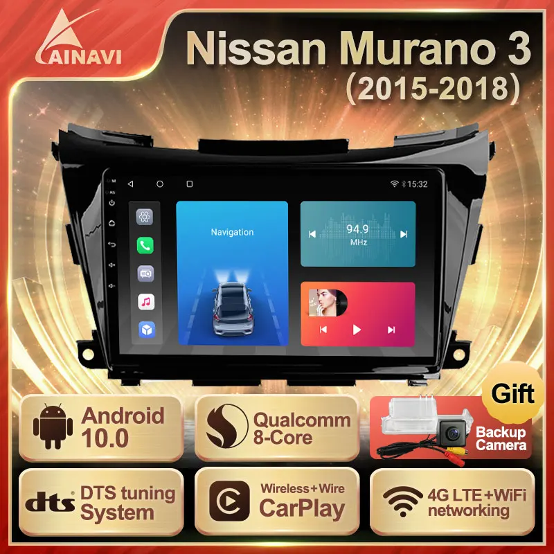 Car Radio Android 10 QLED Screen For Nissan Murano 2015-2018 Auto Stereo Multimedia Video Player Navigation GPS Carplay No 2din |