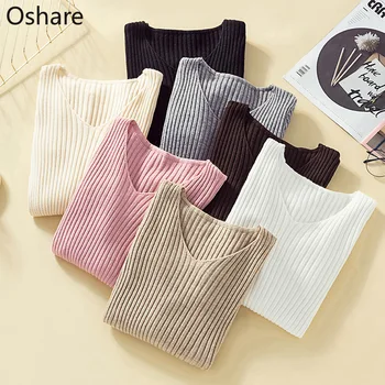 

NEW Pullover Knit Sweater Women 2020 Winter Clothes Women Jumper Soft Rib Knitted Winter Tops Knitwear Pull Femme Sweaters