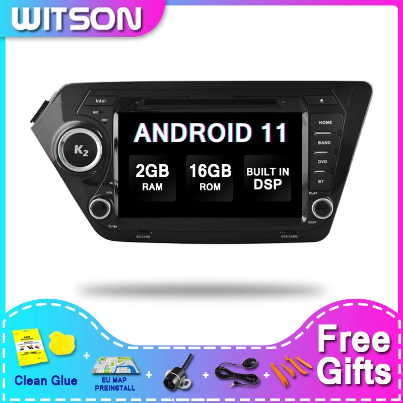 Автомобильный мультимедийный плеер WITSON DSP 2 Гб 16 дюймов 2Din Android 11 для KIA K2 радио