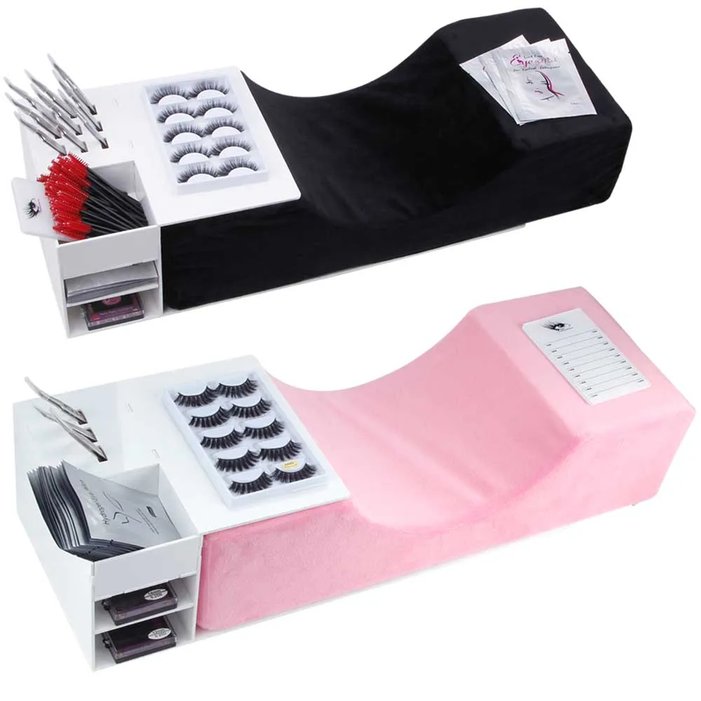 

Eyelash Extensions Pillow Ergonomic Memory Support Lash Pillow Curve Neck Pillows Shelf For Grafting Eyelashes Makeup Use Salon