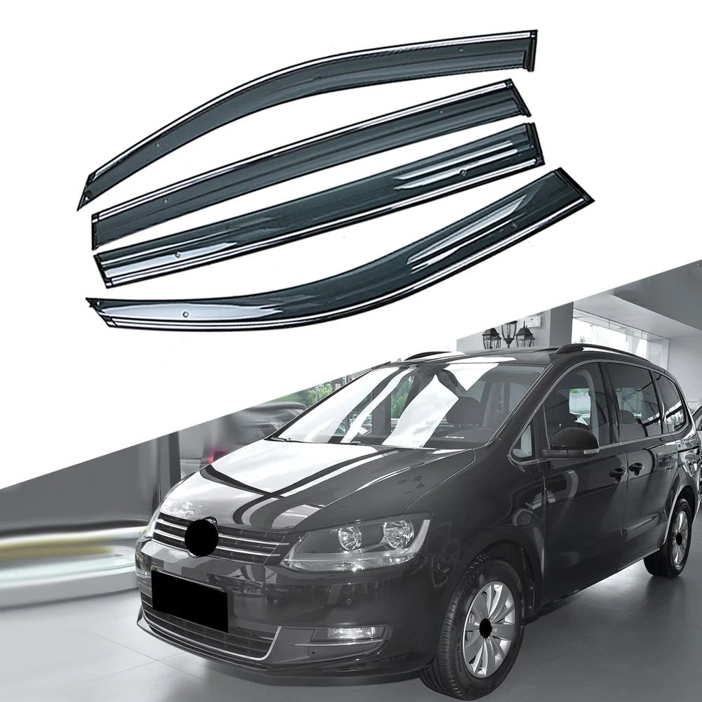 Для VOLKSWAGEN VW Sharan 7N 2010- окна автомобиля Защита от солнца и дождя козырьки щиток Защитная крышка Накладка рамка наклейка