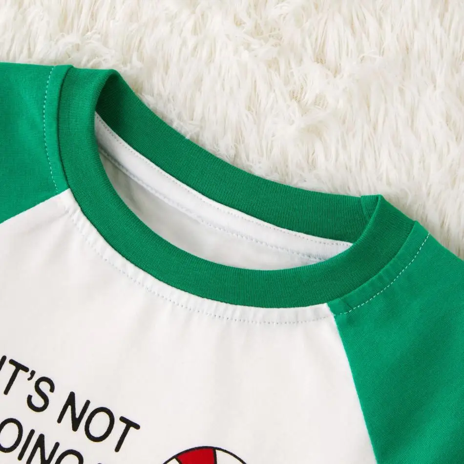 Emmababy комплект одинаковых рождественских пижам для всей семьи, одежда для сна в полоску с буквенным принтом, одежда для сна