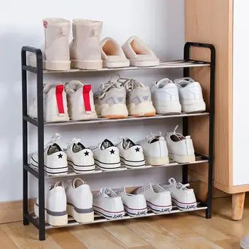 

New 3 Tier Plastic Shoe Rack Storage Organizer Stand Holder Black Light