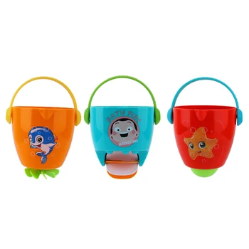 

3Pcs Baby Kids Bathtub Buckets Toys Set Early educational toys For baby toys over 12 months Fun Floating Water Bathroom Toy