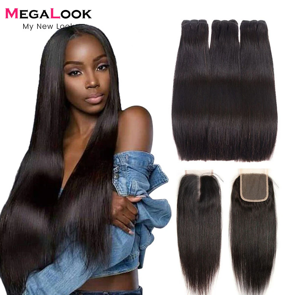 Bone Straight Hair Bundles With Closure Human Virgin Hair Double Drawn Brazilian Hair Weave 3 4 Human Hair Bundles With Closure 3 4 Bundles With Closure Aliexpress