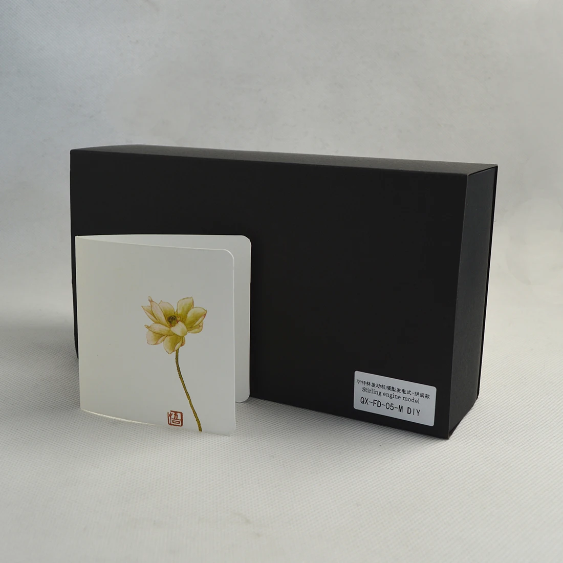 New Metal Cylinder Stirling Engine Generator Heat Engine With 4 LED Lights And Black Metal Base DIY Steam Model Set