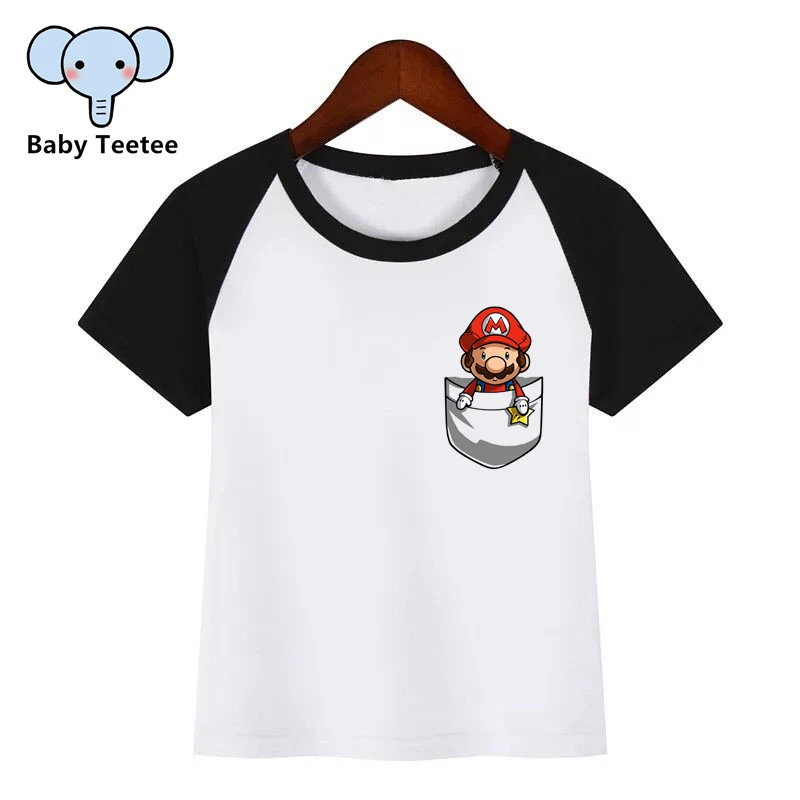 

Boys Girls Anime Mario Unicorn/Dragon Ball/One Piece Funny T-shirt Kids Cartoon Tops Children Tshirt Baby Clothes