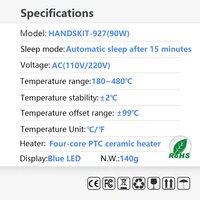 100W Electric Soldering Iron Digital Temperatura Adjustment Auto Sleep Internal Ceramic Heating Electronic Welding Tools 2