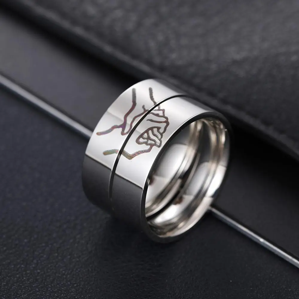 Stainless Steel Ring Heart Wedding Couple Gift wedding rings finger rings fashion rings fashion ring couple rings stainless steel rings metal rings