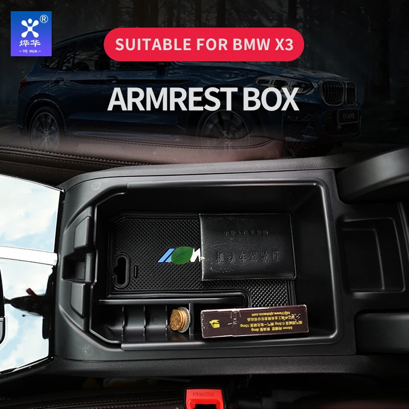For Bmw X3 G01 F25 Armrest Organizer Box Auto Central Storage Box Specialized Interior Vehicle Supplies Tidying Car Accessories