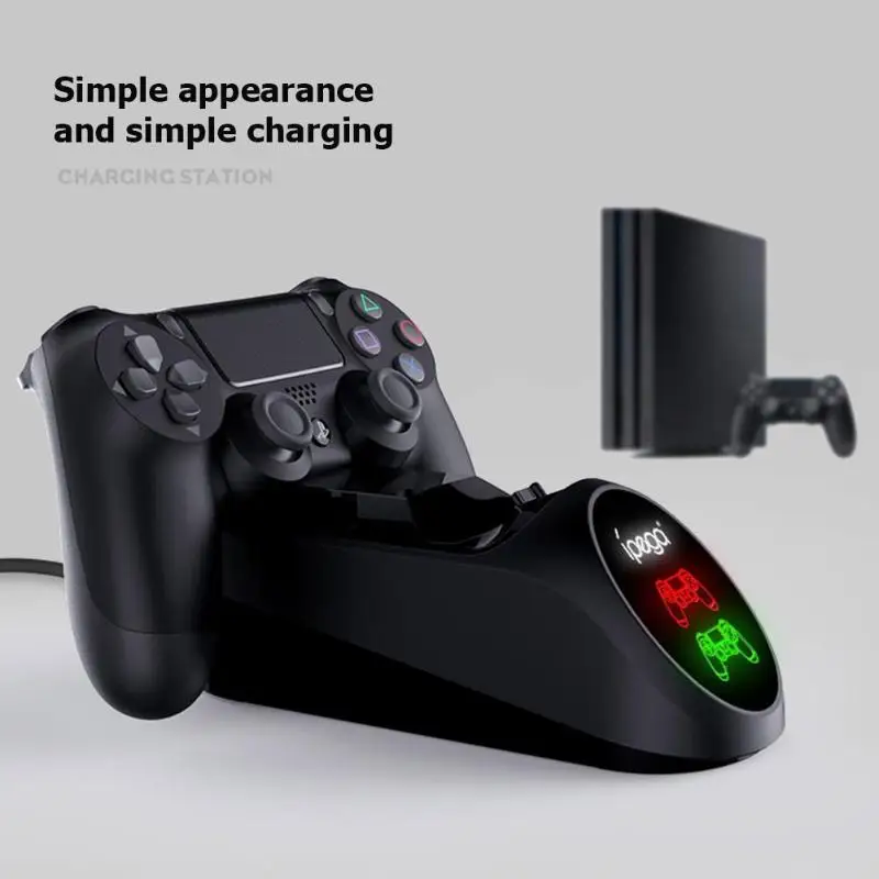 Док станция iPeaga PG 9180 с двумя USB портами для быстрой зарядки PS4/PS4 Slim/PS4|Зарядные