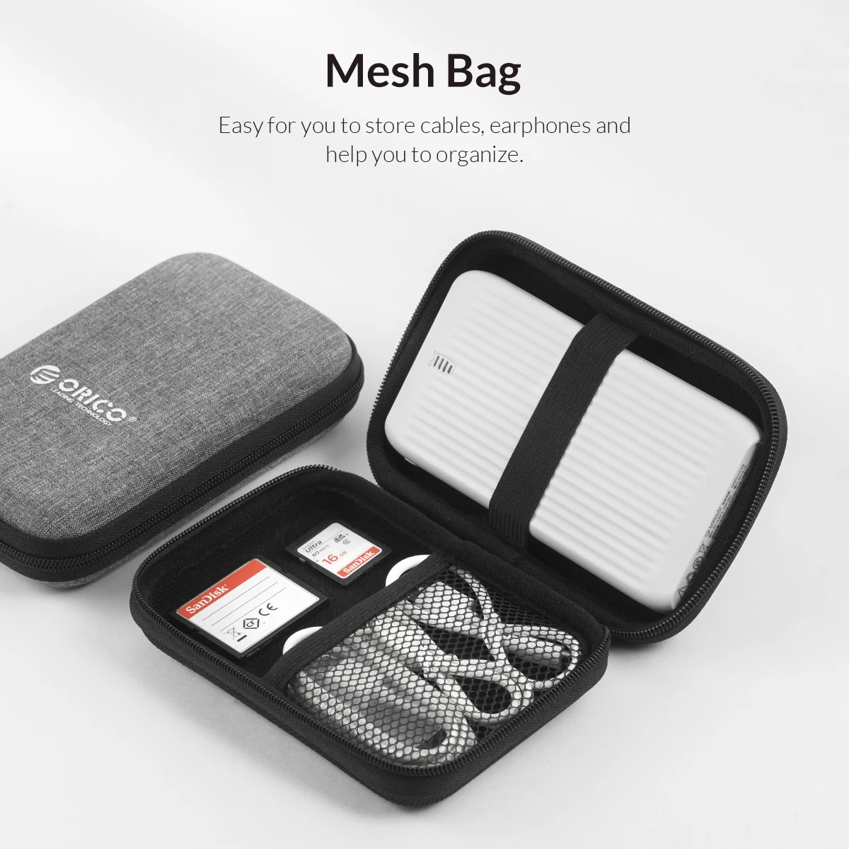 Orico 2.5 Polegadas Hdd Ssd Disco Rígido Case Hdd Bolsa de Armazenamento Protetor Portátil Bolsa de Disco Rígido Externo para Acessórios Usb - Imagem 2