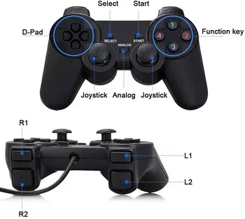 

Wired USB Game Controller Gamepad For WinXP/Win7/Win8/Win10 For PC Computer Laptop Black Game Joystick Joypad for Boys