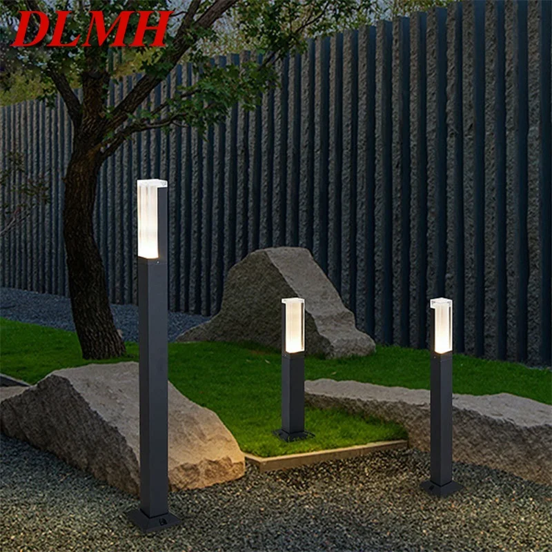 DLMH Outdoor LED Lawn Light Aluminum Waterproof Garden Lamp Creative  Decorative For Villa Duplex Park nordic hollow duplex chandelier stair paper chandelier lamp in the living room simple elegant light luxury art lamps