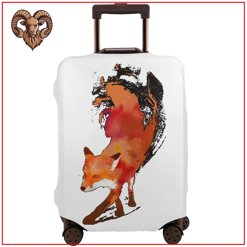 Red Fox Animals cute luggage travel accessories Protector Luggage Cover tag kids 2020 funny diy design packing bags | Багаж и сумки