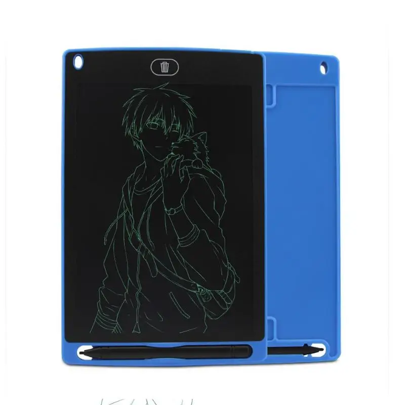 8.5inch Portable Drawing Graphics Smart LCD Pad Electronic Tablet Notepad Handwriting Board With CR2020 Button Battery For Kids - Цвет: Синий