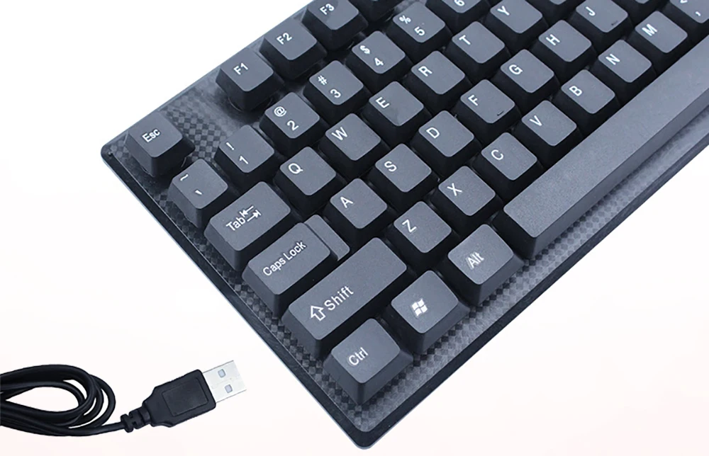 Компьютерная клавиатура Basaltech проводная USB с складной подставкой полноразмерная