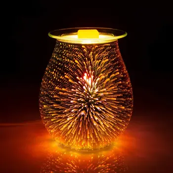 

Aroma Electric Wax Melt Incense Burner 3D Touch Firework Lamp Night Light Tart Aromatherapy Diffuser Wax Warmer UK plug Decor