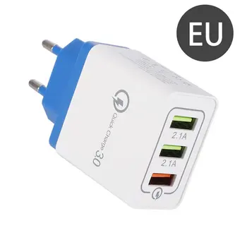 

Multi Interface 5V 9V 12V Smart Phone Charger Head 3USB QC3.0 Mobile Phone Fast Charging Charger Head