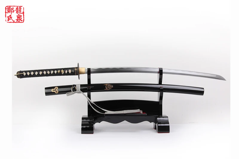 Katana Sword for Kill Bill Japanese Samurai Swords 1045 Carbon steel Real Blade Black sheath Pattern Decorative