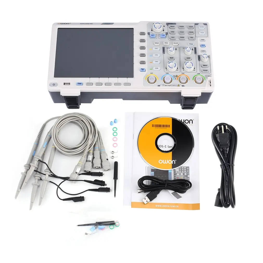 

OWON Brazil Plug 60MHz 4 Channels 8 bits Touchscreen Low Noise Oscilloscope LCD Display Digital Storage Oscilloscope Scopemeter