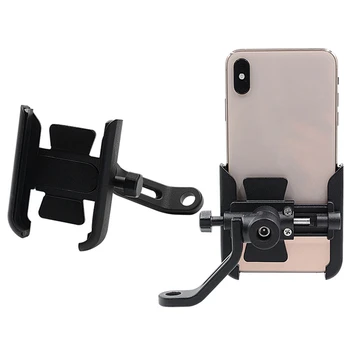 

360 Degree Aluminum Alloy Stand Bracket Handlebar Phone Mount Motorcycle Phone Holder Motorbike Cell Phone Universal Bracket