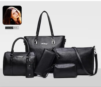 

WxfbBaby Quality Purses and Handbags Fashion Simpli Composite Bag 6pcs Ladies HandBags Shoulder Ins Evening Clutch Bags Dropship