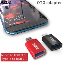 PZOZ адаптер типа otg-c 3,0 otg micro usb 3,0 зарядный преобразователь данных Тип c microusb Тип usbc для samsung one plus 6 android