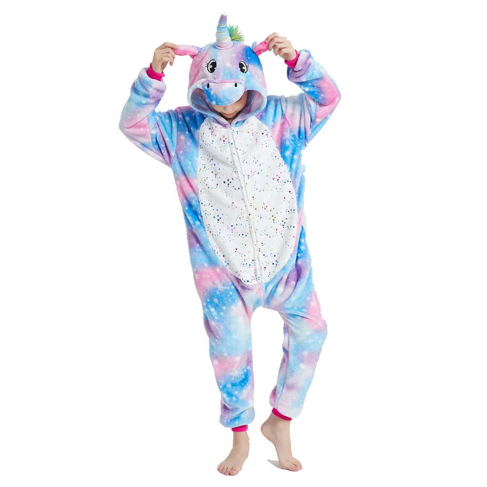 Boy Kigurumi Girls Unicorn Pajamas Animal Onsie Pajamas for 8-12Years Kids Sleepwear Homewear Nightwear Cosplay Costume Sleepy