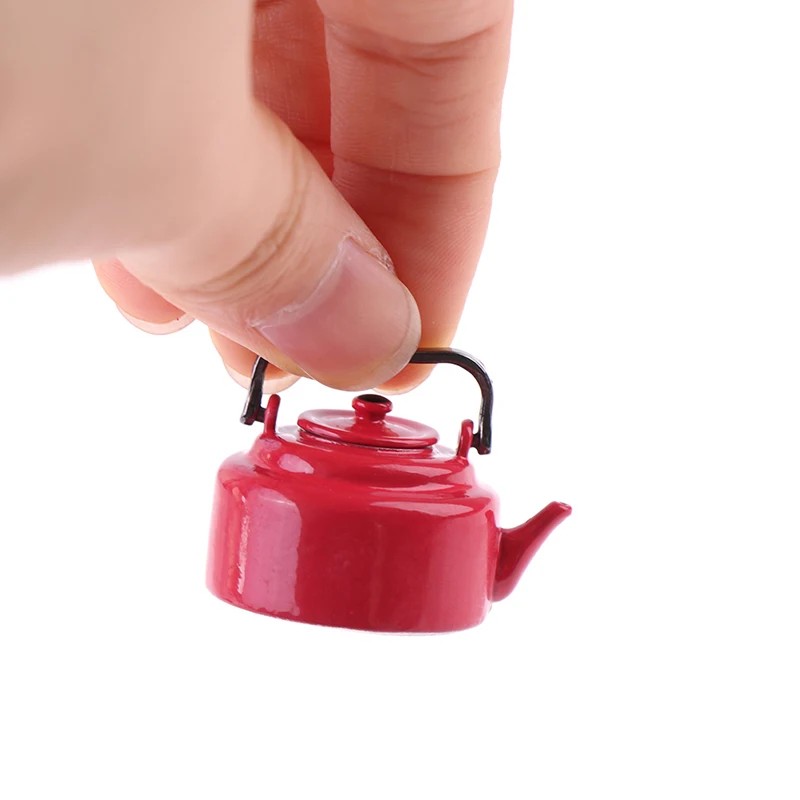 

1/12 Dollhouse Miniature Accessories Japanese Enamel Kettle Simulation Furniture Toys for Doll House Decoration