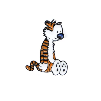 

Tiger Brooches Creative Animal Enamel Pin Lapel Pins Denim Jacket Oil Drop Collar Corsage Hat/Bag Gift Badge D172