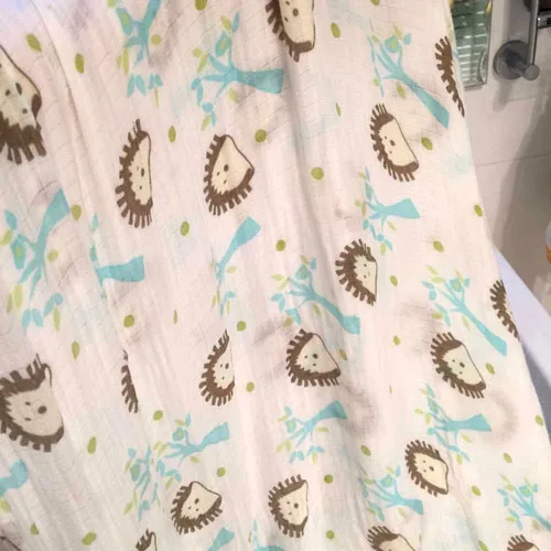 hedgehog Фламинго бамбуковое детское Пеленальное Одеяло конверт 120*120 см для новорожденных бамбуковое Пеленание Полотенце для кормления одеяло коляска одеяло - Цвет: hedgehog