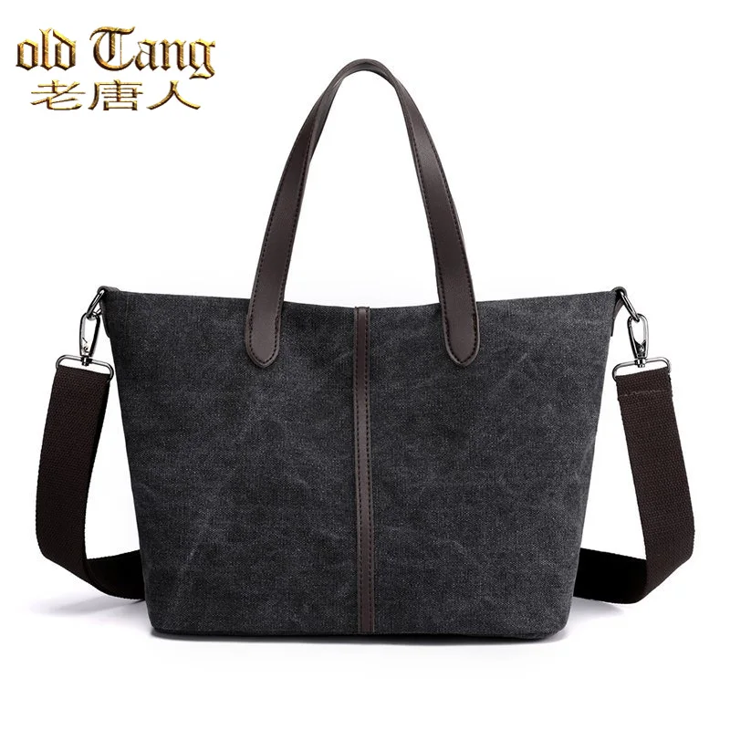 Вместительная Холщовая Сумка тоут OLD TANG для женщин 2020 женская простая сумка на плечо дизайнерские женские