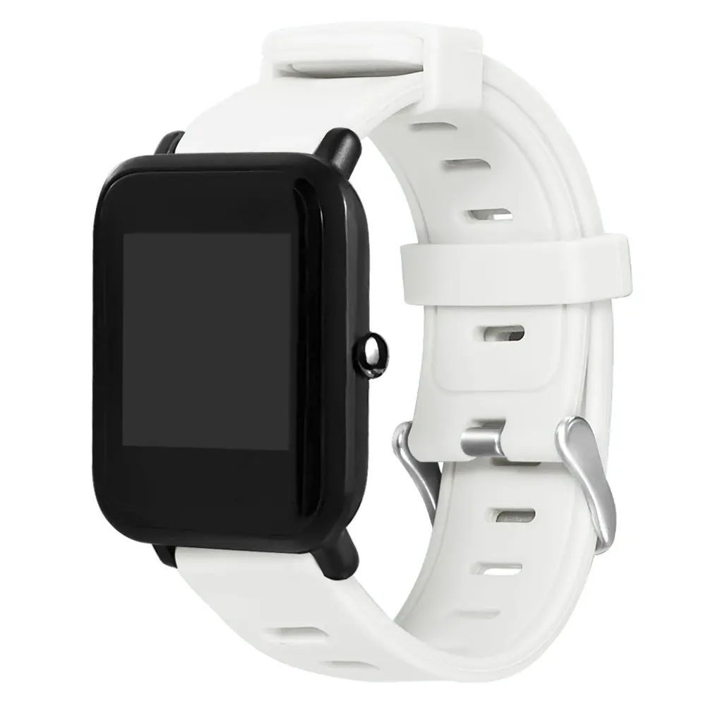 20mm Soft Silicone Wrist Strap Watchband for Huami Amazfit Youth Smart Watch Replacement Band Adjustable Buckle Drop Shipping;