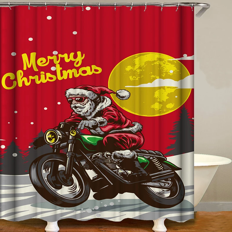 deer christmas curtains for bathroom shower curtains waterproof christmas decorations for home