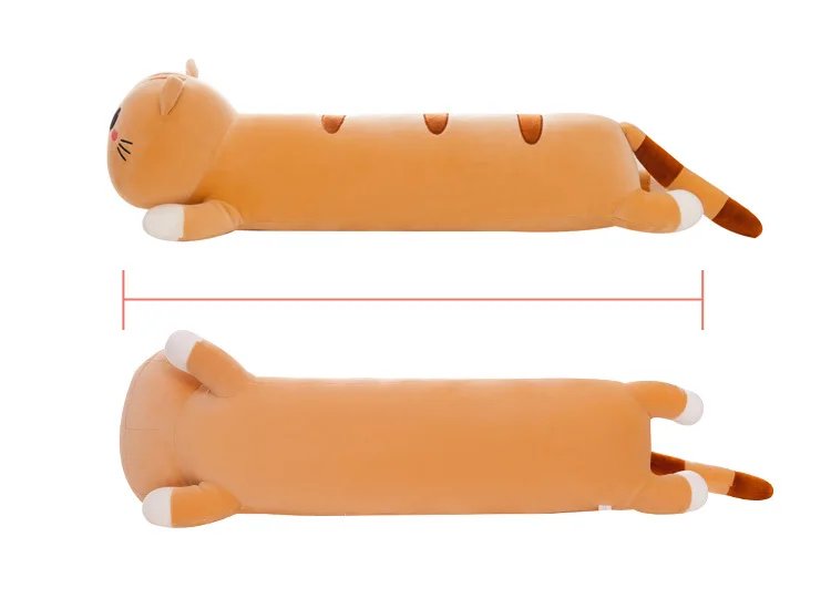 Kawaii Long Happy Cat Pillow Plush XL (90cm)