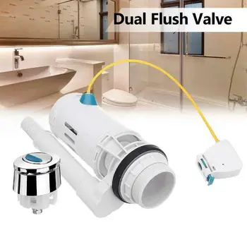 

Water Tank Dual Flush Fill Drain Valves Flush Push Button Water Tank Part for Universal Seats Toilet J99Store