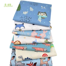 Chainho, 7 шт., Животные рай, печатных саржевая хлопковая ткань, Лоскутная Одежда для DIY шитья стеганые Детские и Детские материал, 40x50 см