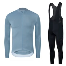 

YKYWBIKE Long Sleeve Cycling Jersey Set Mountain Road Bike Clothing Men Sportswear Bicycle Clothing Set Bicycle Wear Suit