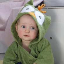 Вышитое мягкое детское банное платье; банный халат с животным дизайном; Одежда для младенцев; высокое качество