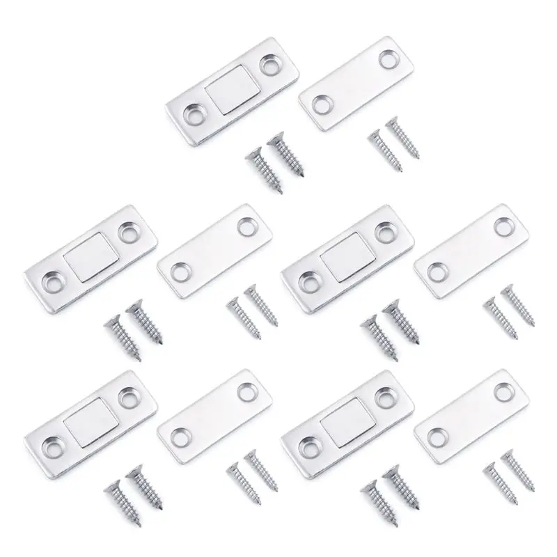  5 Set Stainless Steel Magnetic Door Catch Heavy Duty Magnet Latch Cabinet Catches Cabinets Shutter Closet Furniture | Обустройство